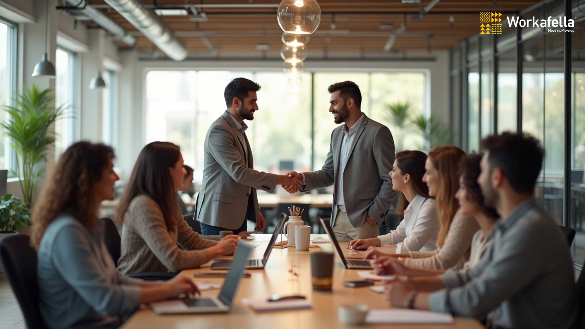 Premium office space designed to enhance client and partner impressions through modern workspace design 